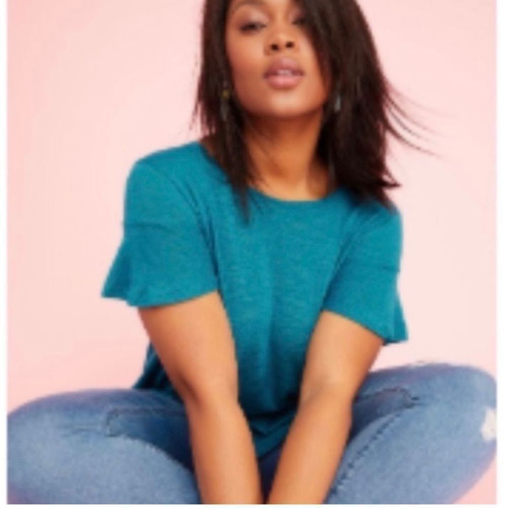 Lane Bryant Teal Short Sleeve Tee